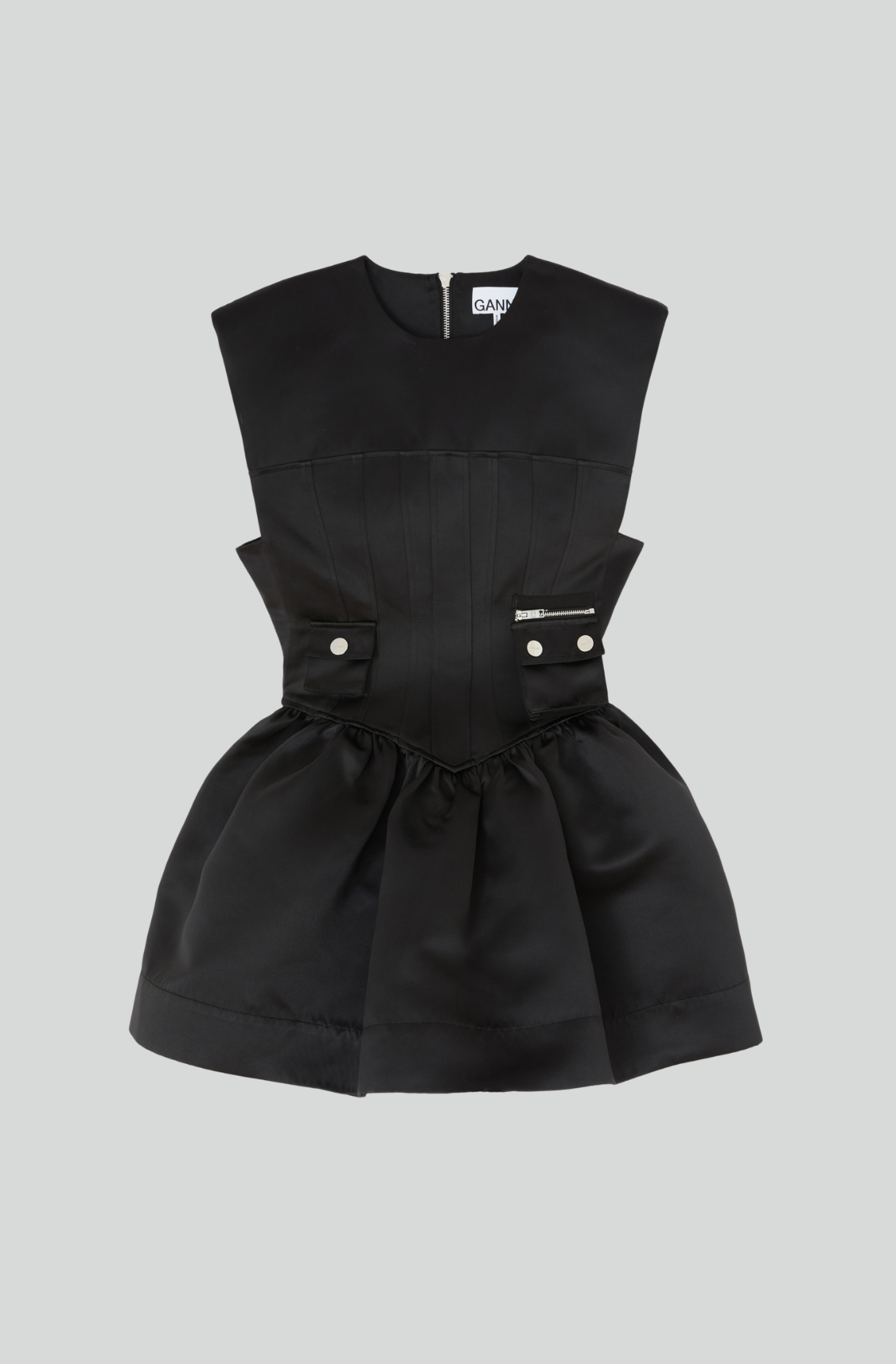 DOUBLE SATIN CORSET MINI DRESS