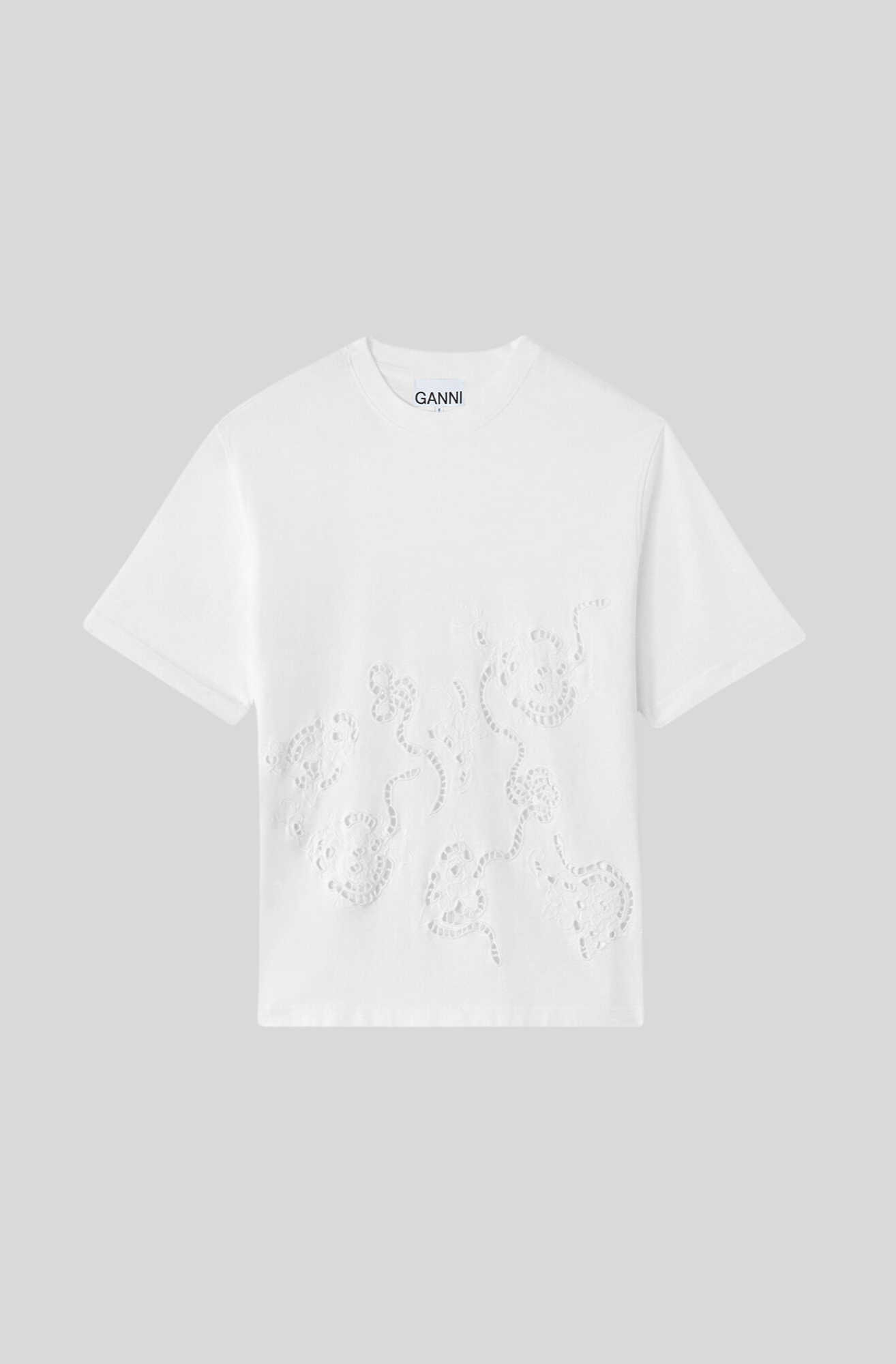 HEAVY COTTON JERSEY T-SHIRT EMBROIDERY ANGLAIS