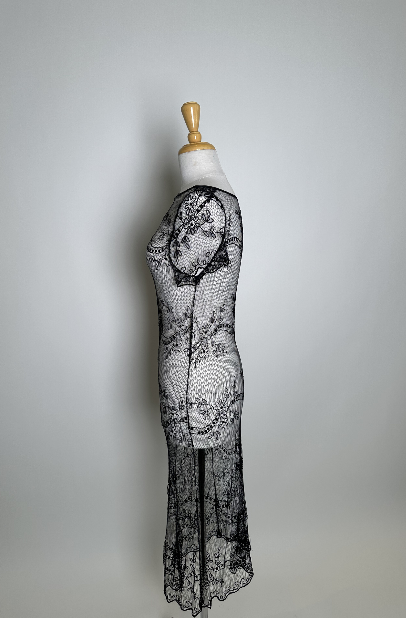 COLLETTE DINNIGAN EMBROIDERED MESH DRESS