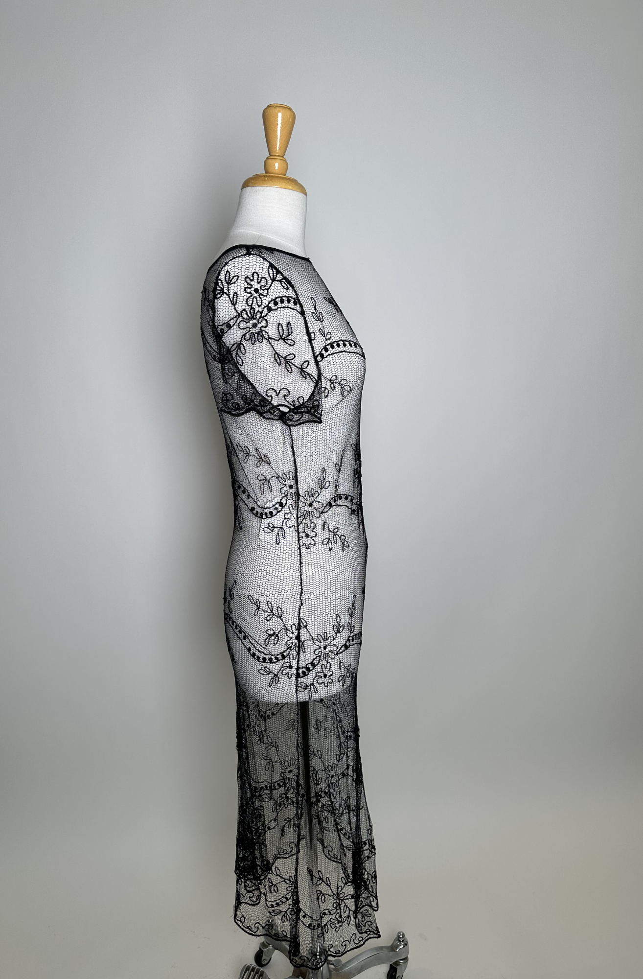 COLLETTE DINNIGAN EMBROIDERED MESH DRESS