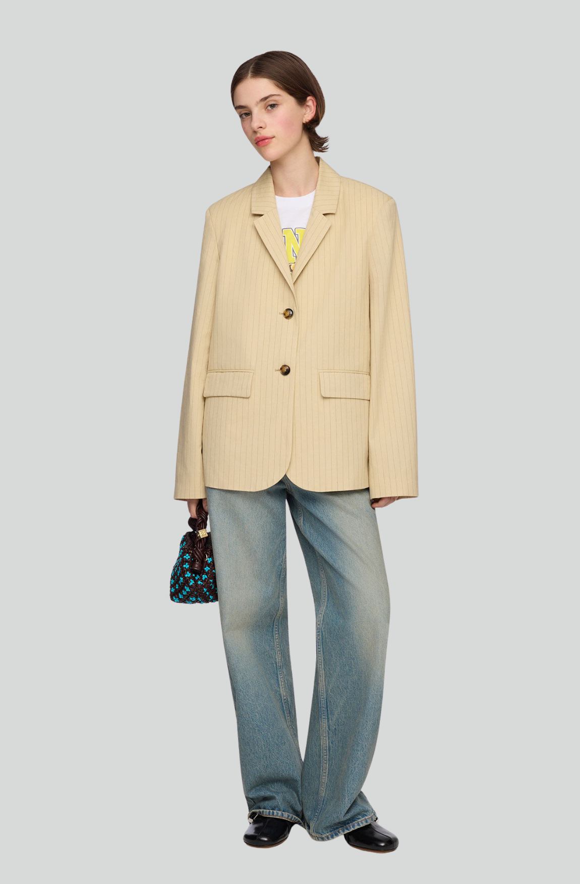 NATURAL SUITING STRIPE BLAZER