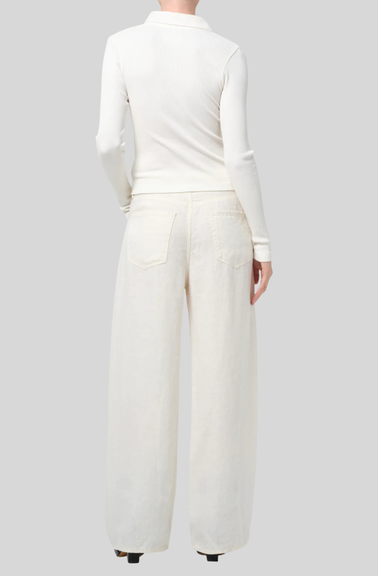 BRYNN DRAWSTRING LINEN TROUSER - CREAM