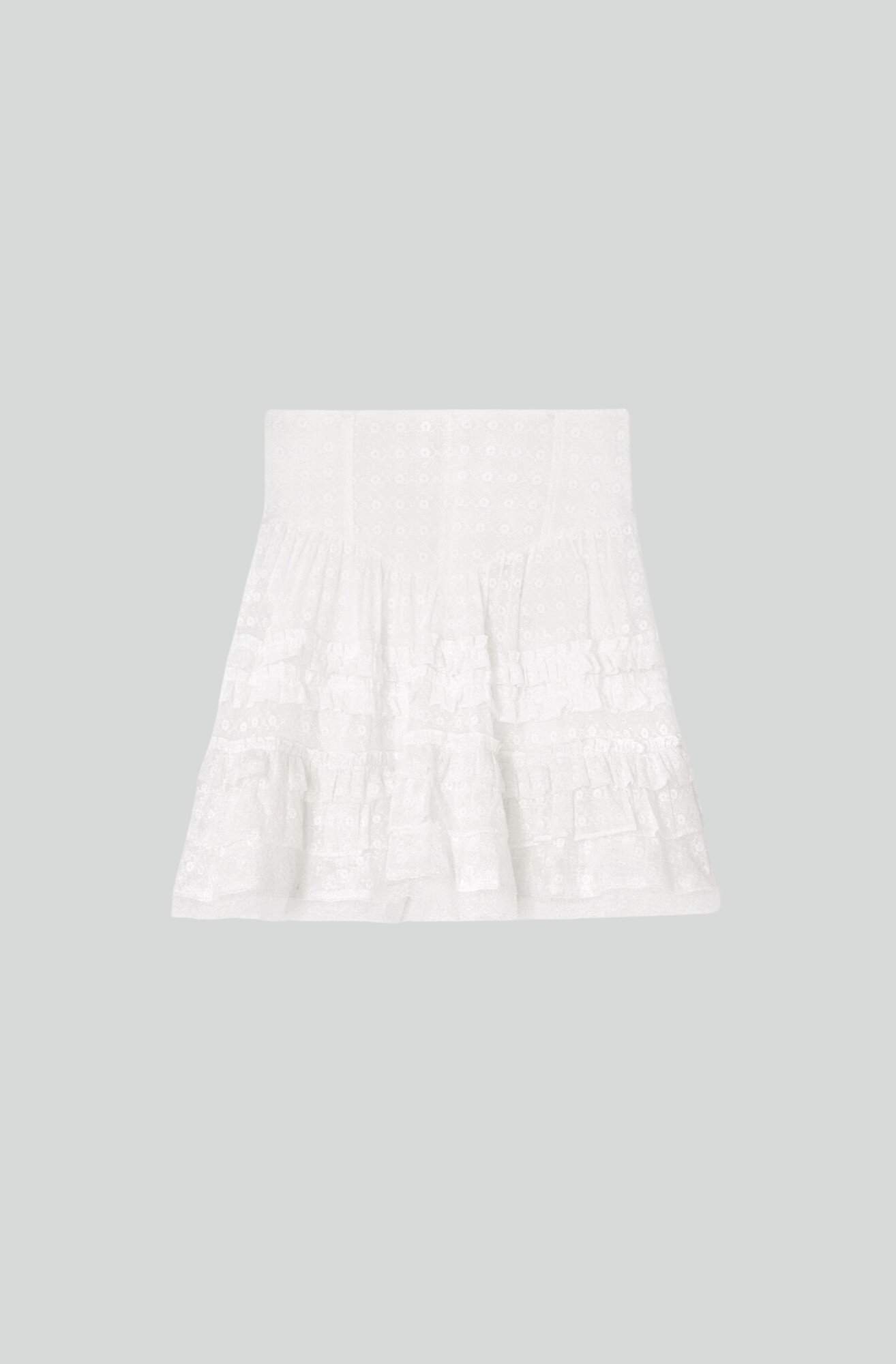 BRODERIE ANGLAISE MINI TIERED FRILL SKIRT