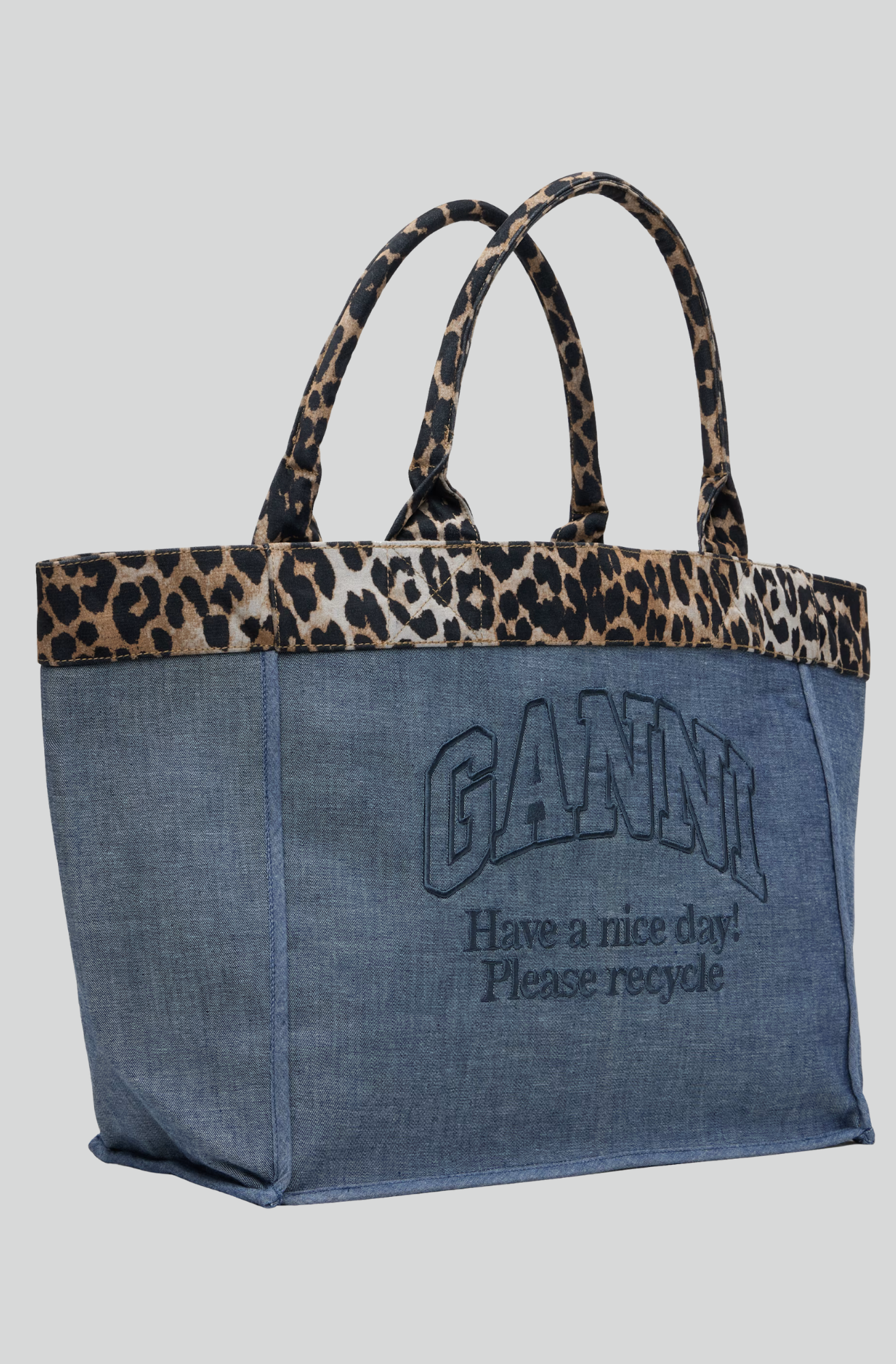 MEDIUM TRAPEZE SHOPPER PRINTED FLOCK REVERSIBLE