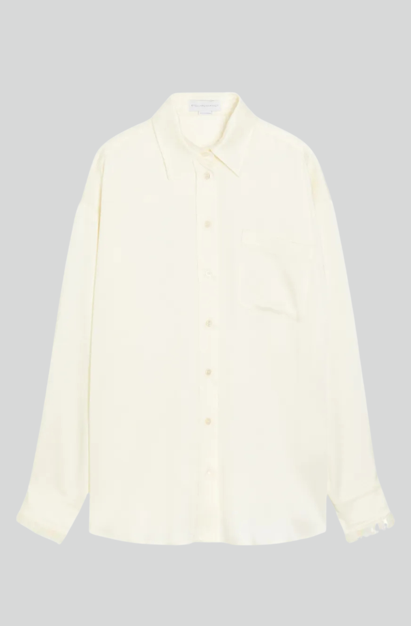 EMB CUFF SATIN TOP