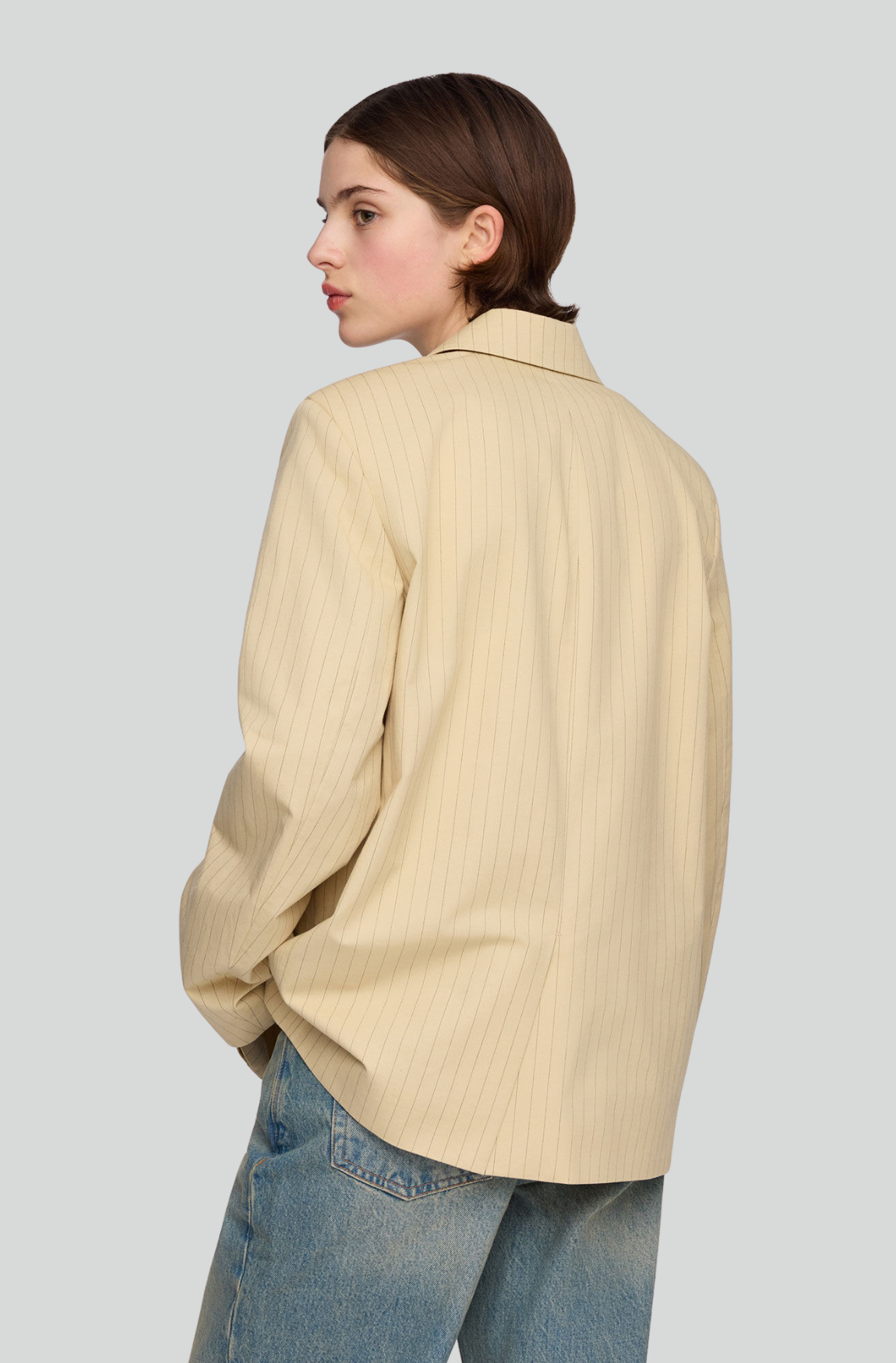 NATURAL SUITING STRIPE BLAZER