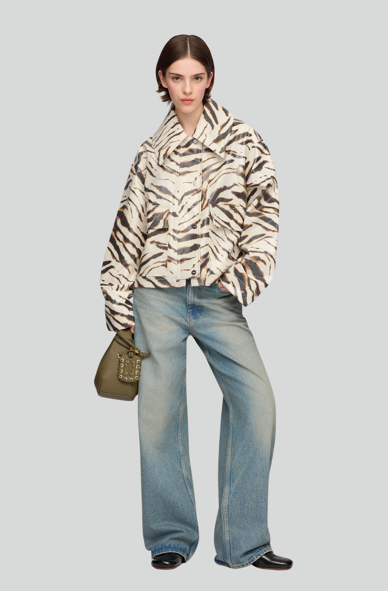 LAMINATED COTTON CANVAS BARN JACKET
