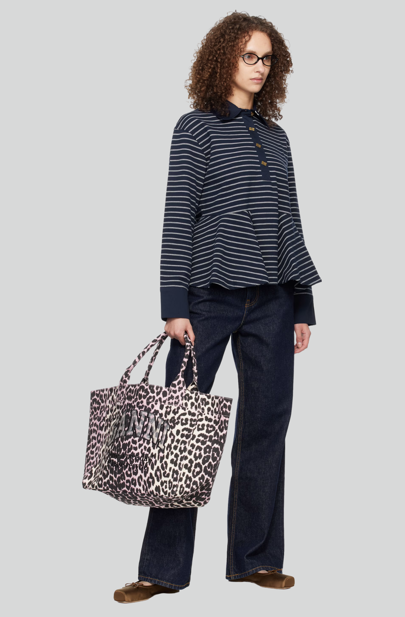 MEDIUM TRAPEZE SHOPPER PRINTED SEQUIN MAUVE