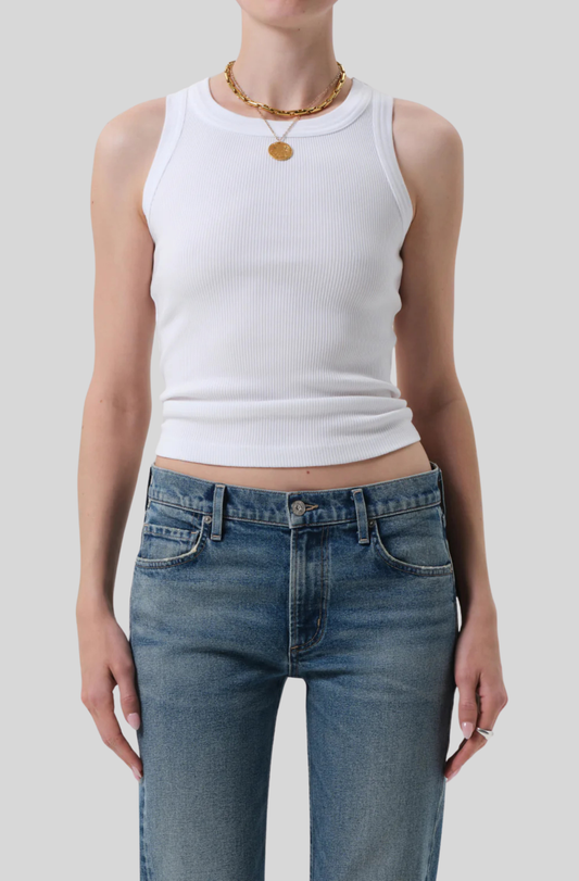 ISABEL RIB TANK - WHITE