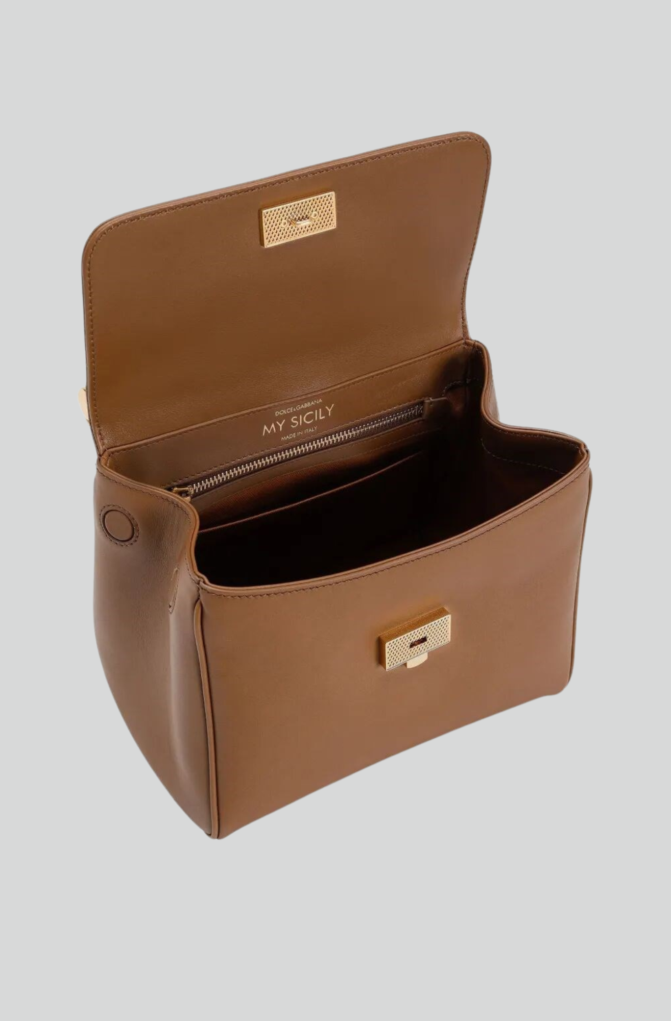 SMALL MY SICILY HANDBAG IN PLONGÉ CALFSKIN