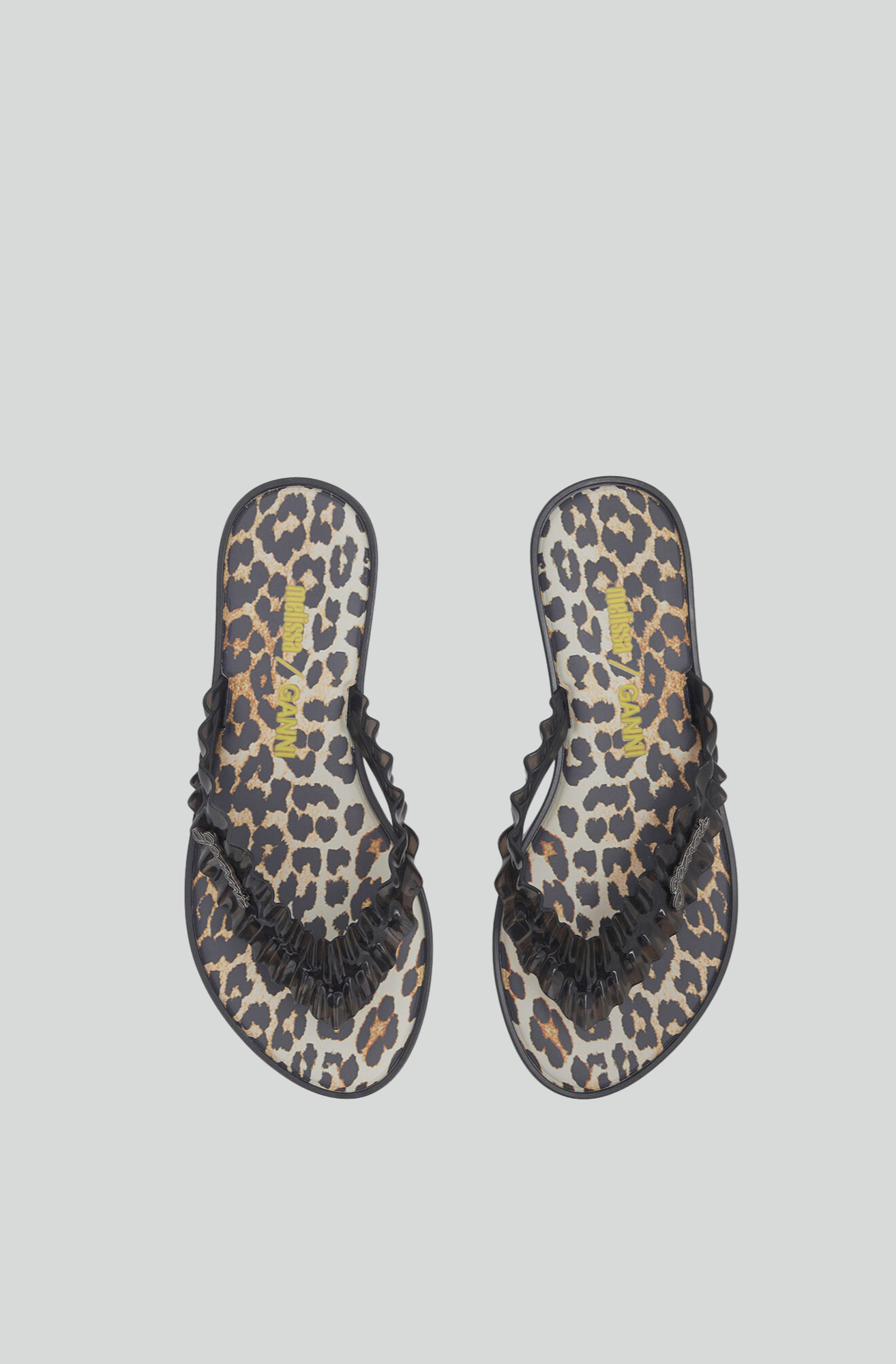MELISSA X GANNI FLIP FLOP LEOPARD