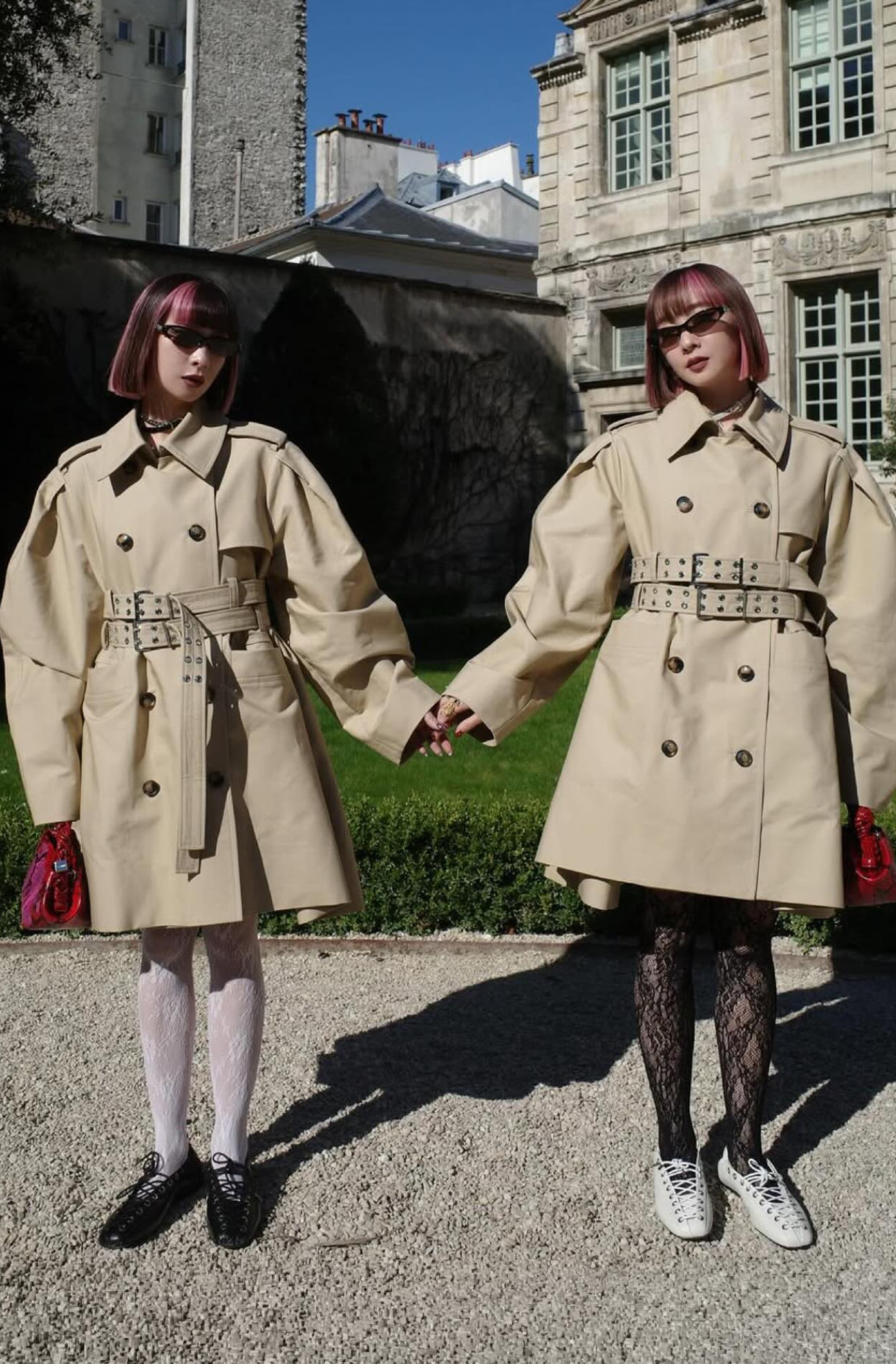 DOUBLE COTTON PEPLUM TRENCH