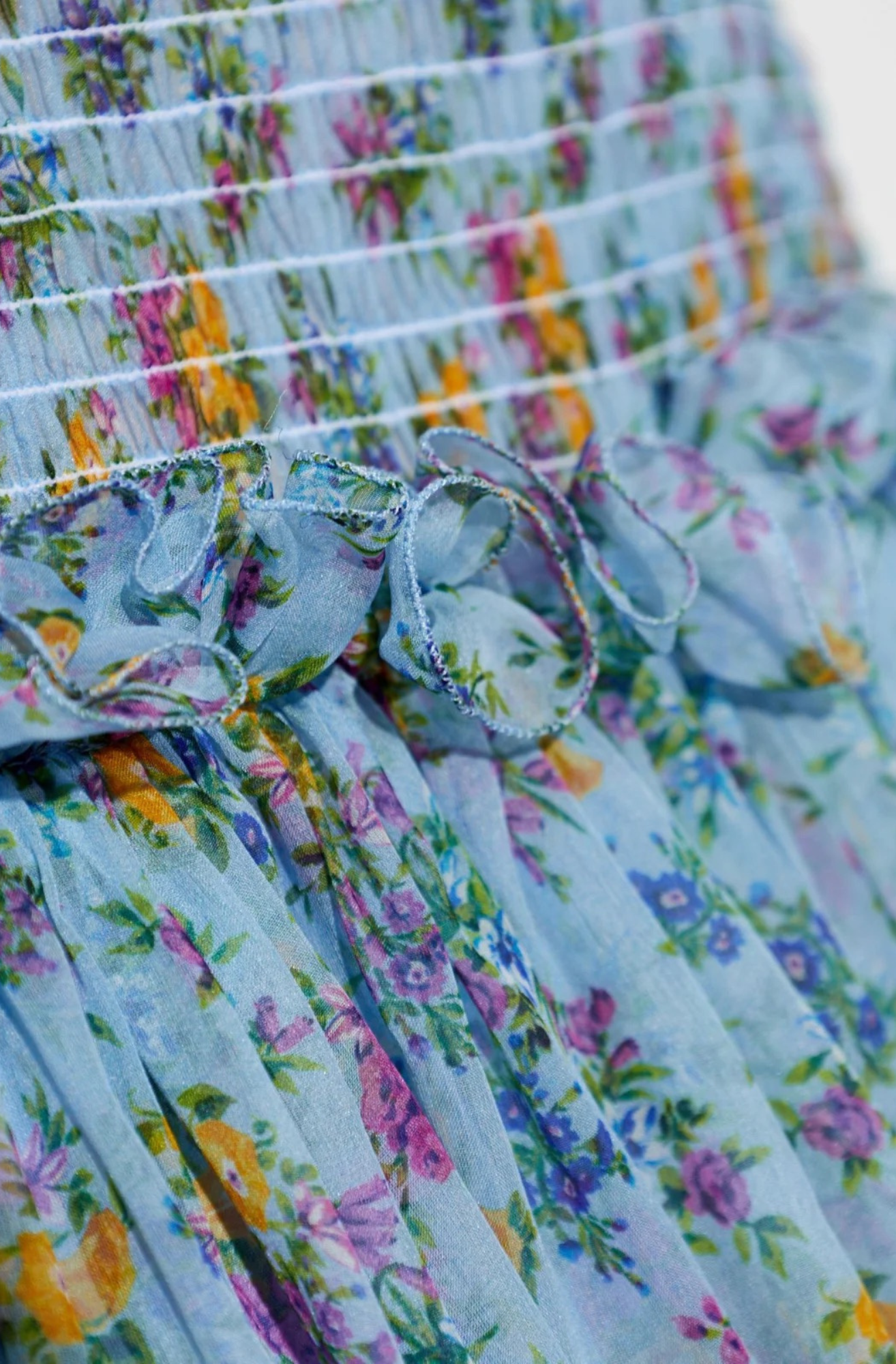 SMALL FLORAL-PRINT CHIFFON DRESS