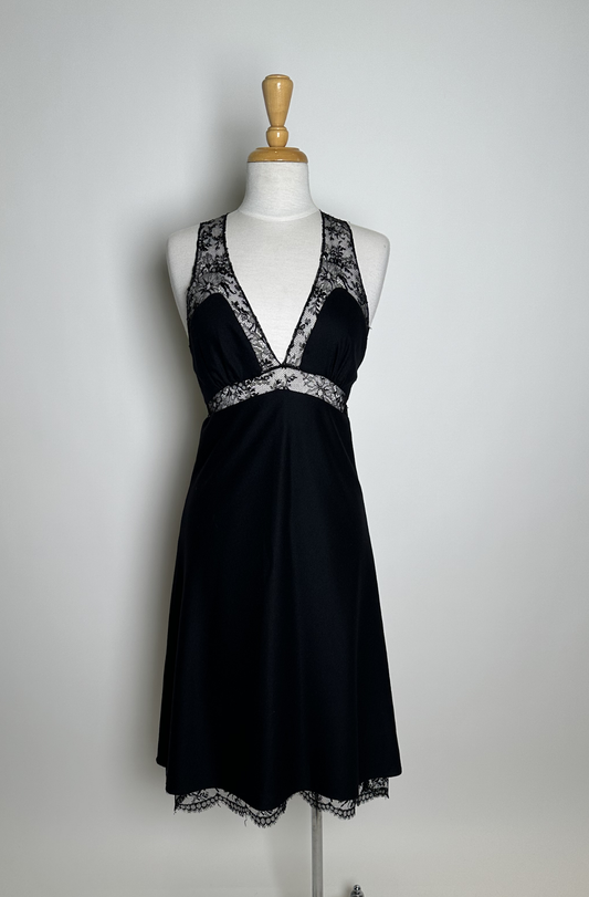 VANESSA BRUNO LACE TRIM SLIP DRESS