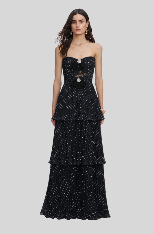 POLKA DOT TIERED DRESS