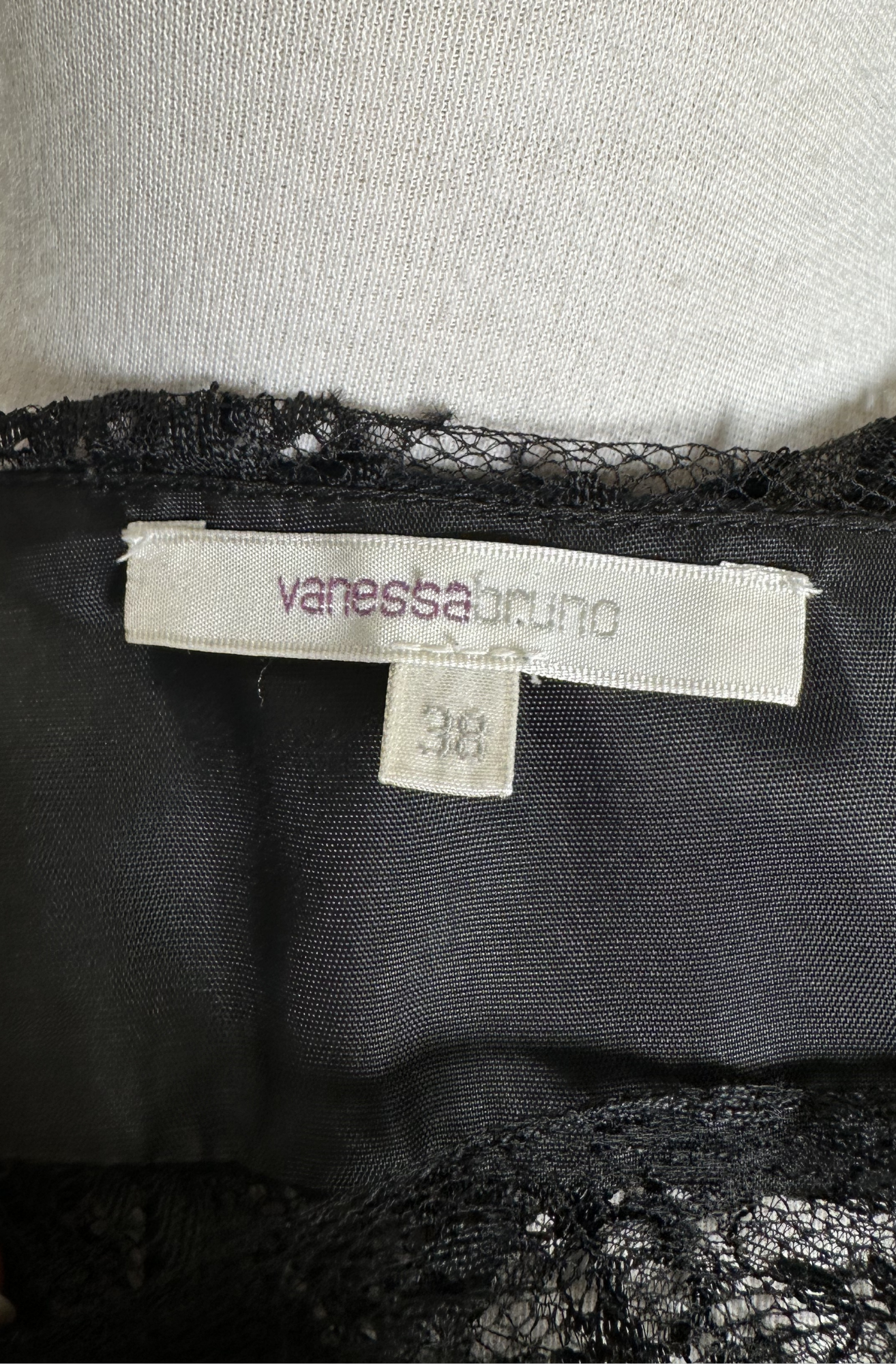 VANESSA BRUNO LACE TRIM SLIP DRESS
