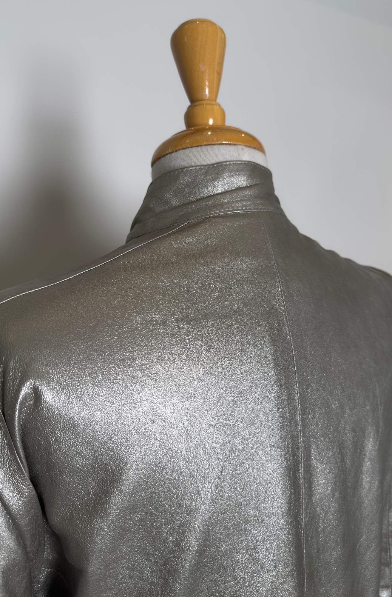 ANN DEMEULEMEESTER SILVER LEATHER JACKET