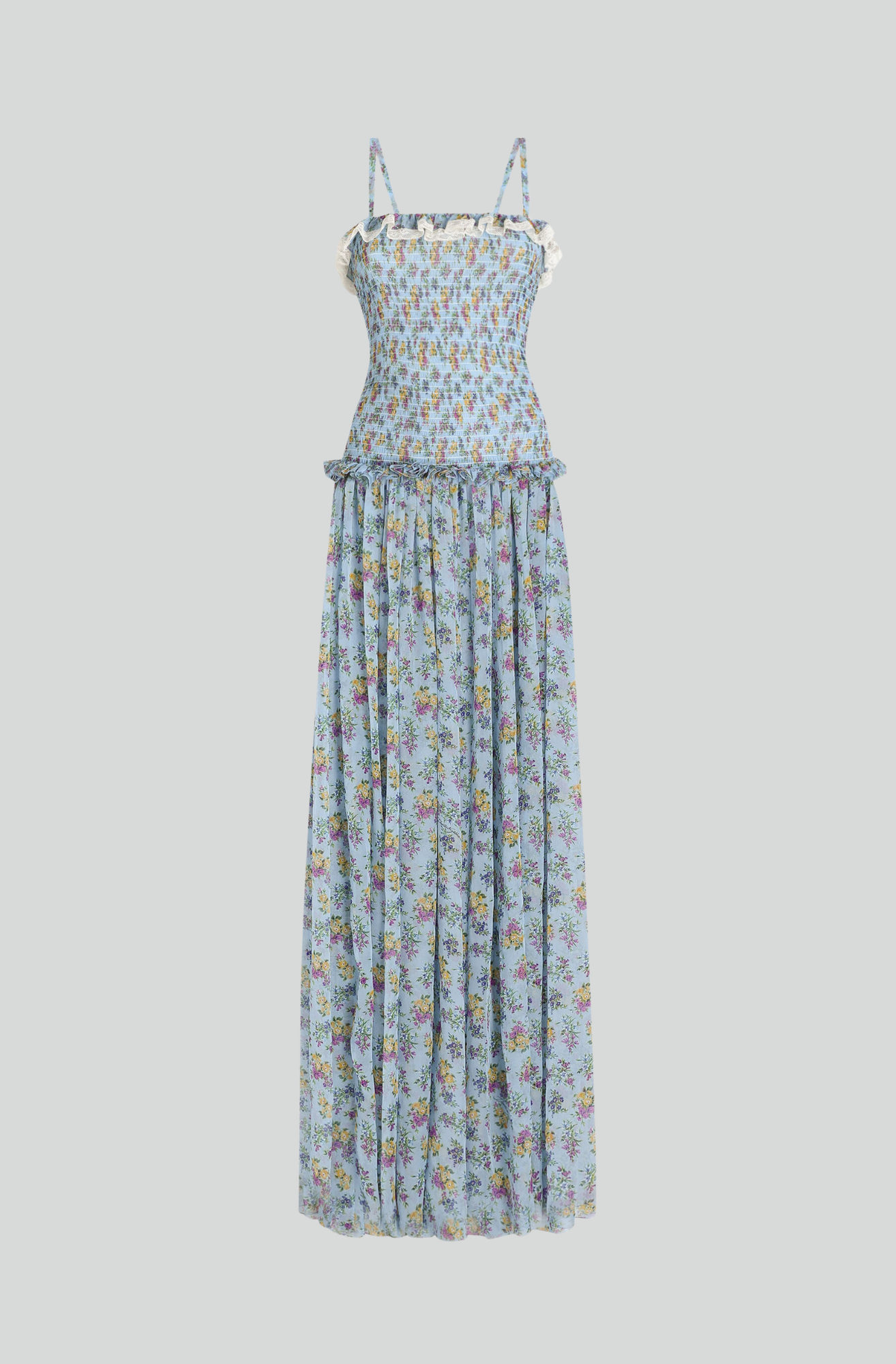 SMALL FLORAL-PRINT CHIFFON DRESS