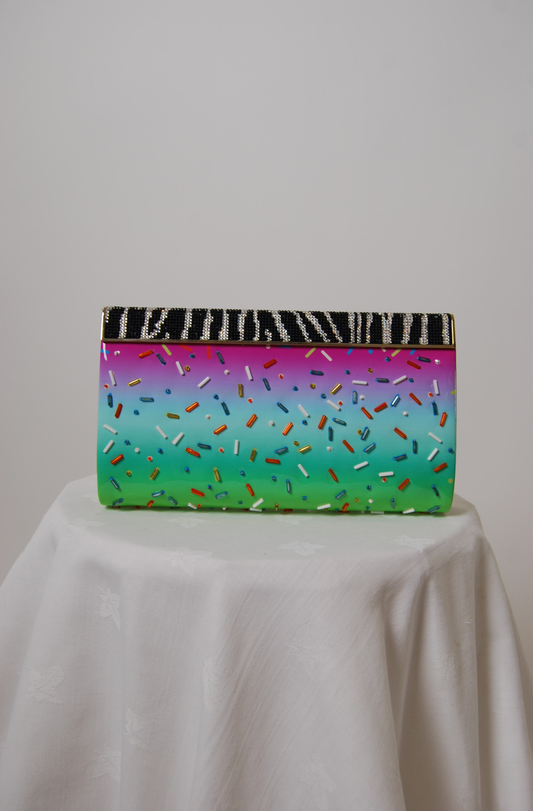 JIMMY CHOO X ROB PRUITT COLLAB - SPRINKLE CLUTCH