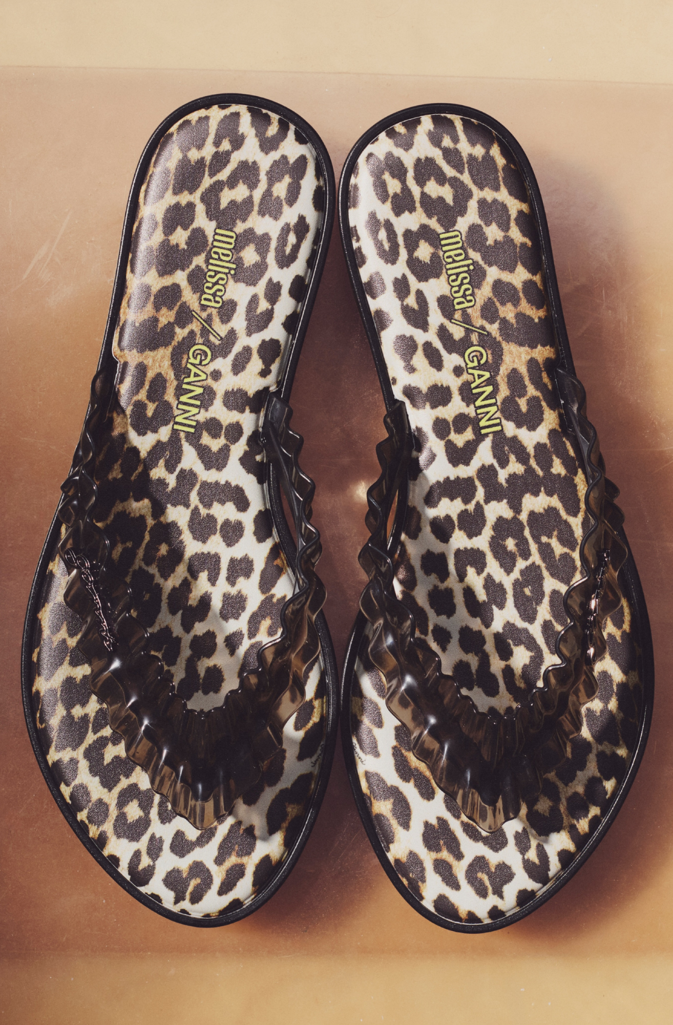MELISSA X GANNI FLIP FLOP LEOPARD