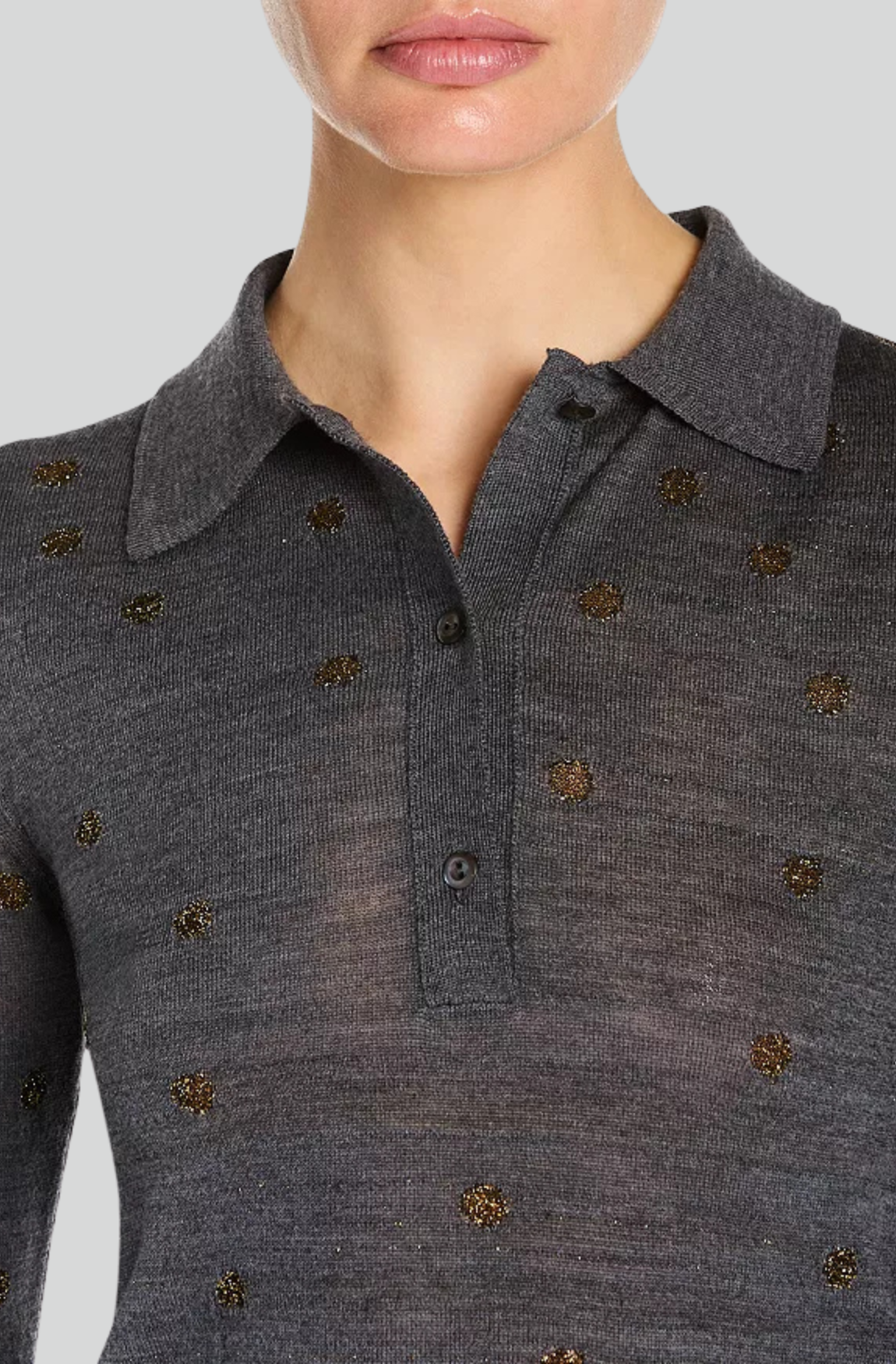 POLKA DOT KNIT POLO
