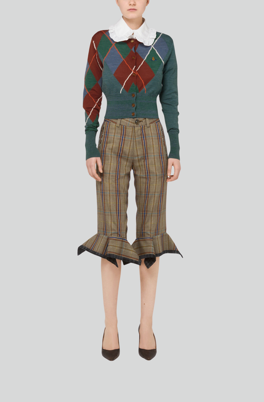 ARGYLE CROPPED CARDI