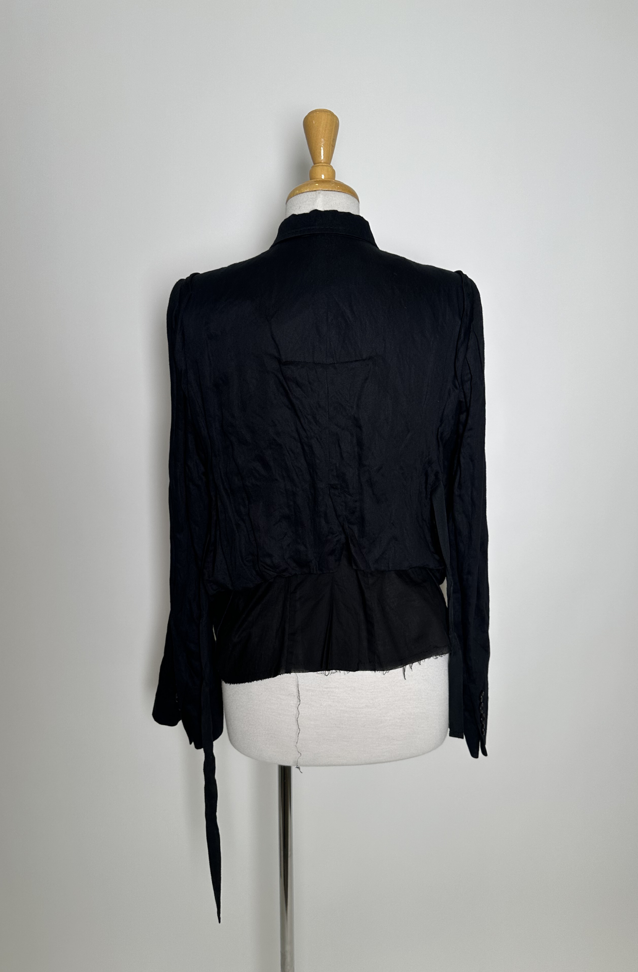 ANN DEMEULEMEESTER EMBELLISHED DRAPED JACKET