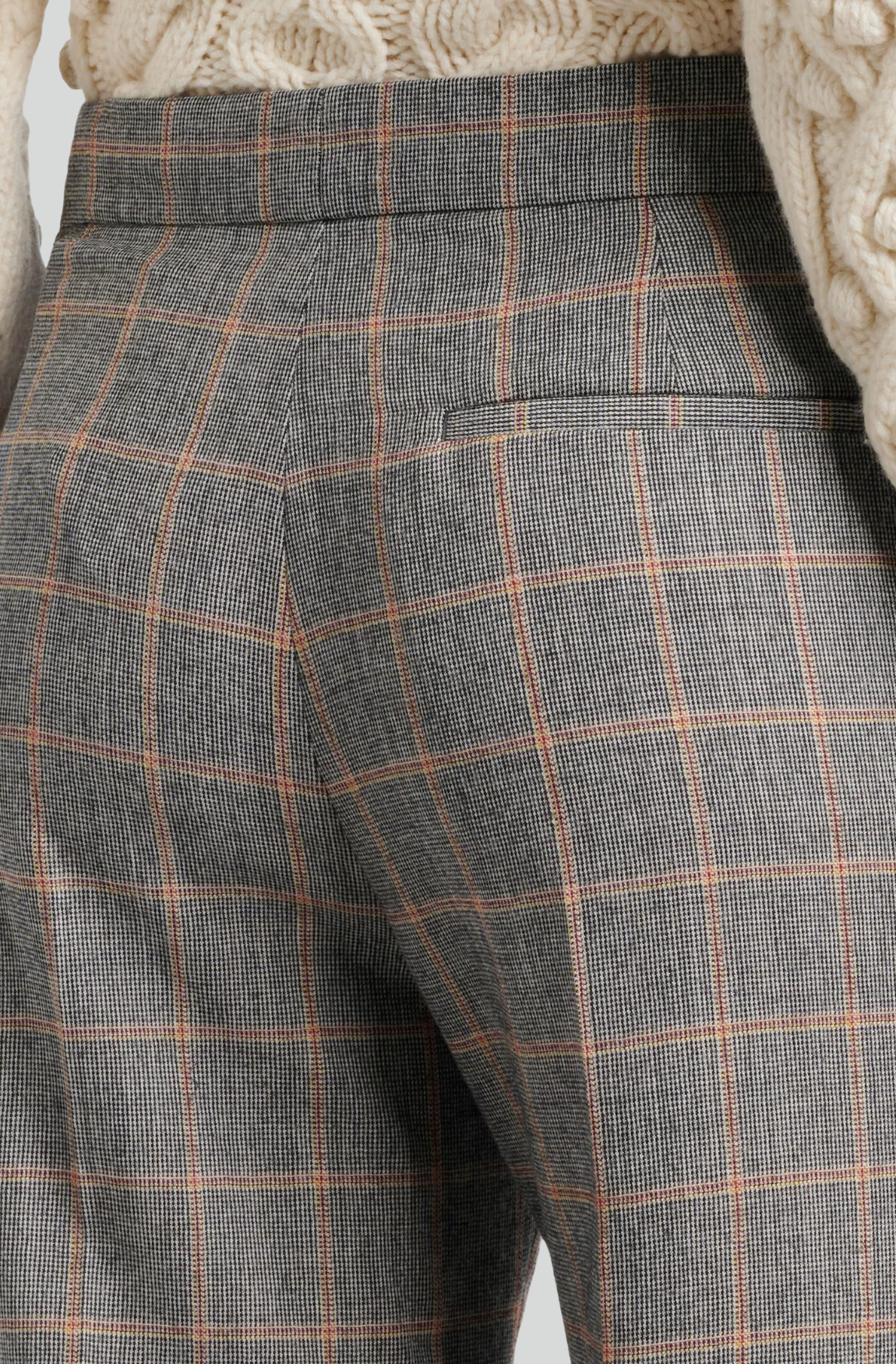 TAILORED CHECKED SLIM PANTS