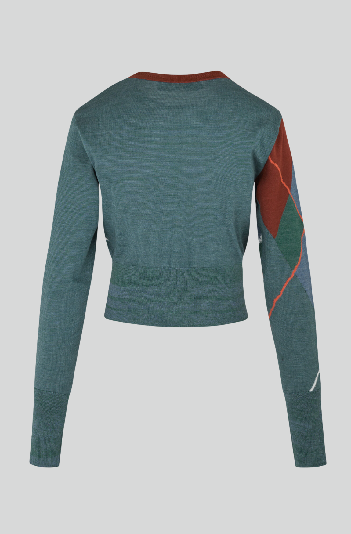 ARGYLE CROPPED CARDI