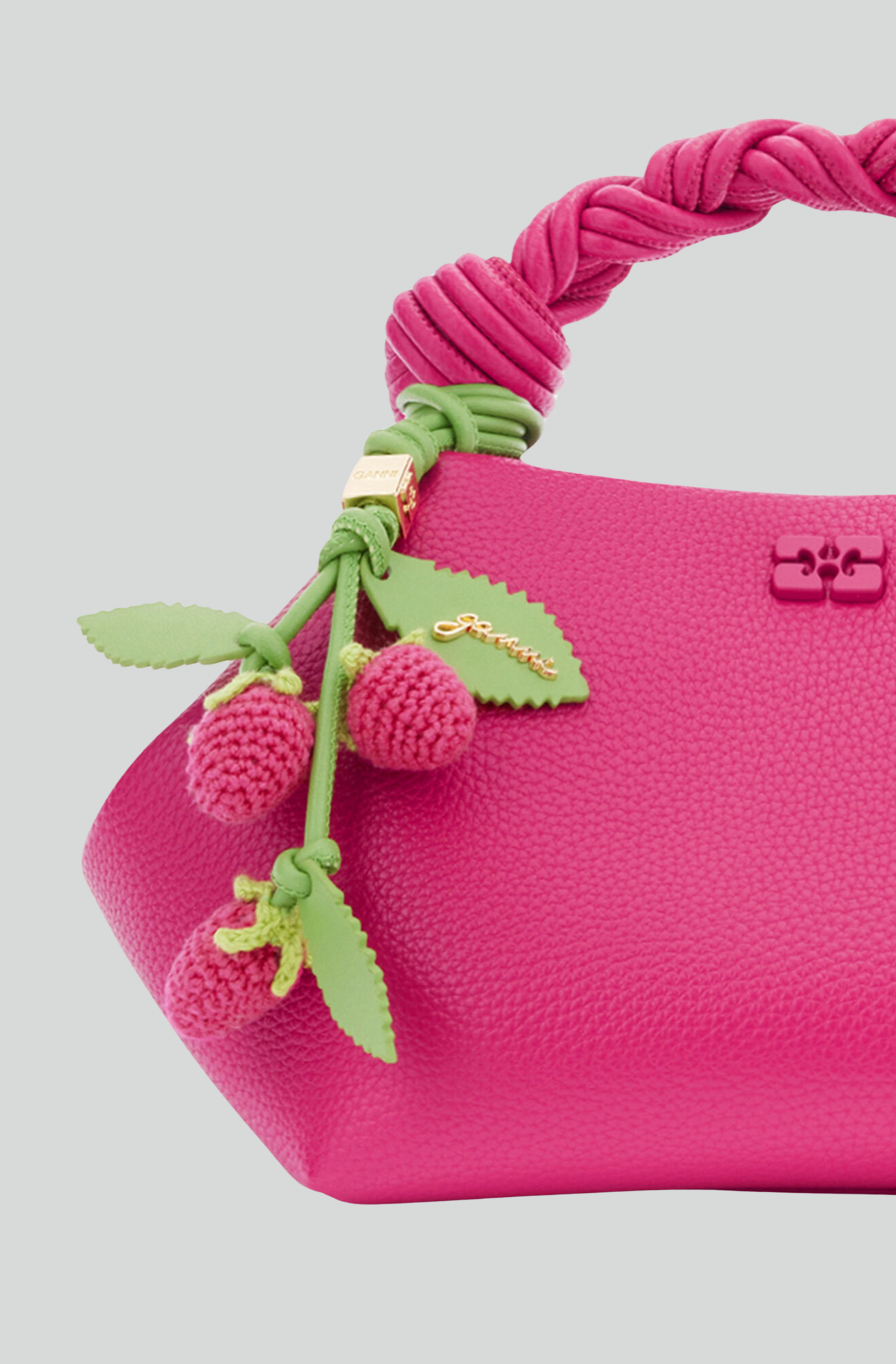 RASPBERRY FLOWER BAG CHARM
