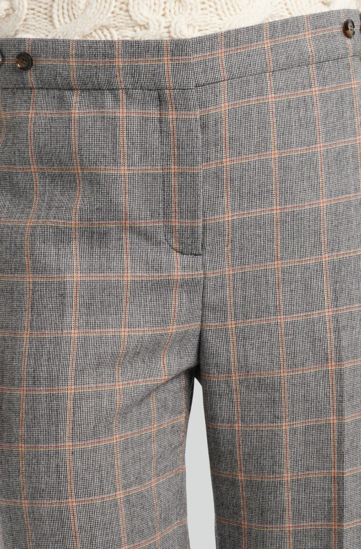 TAILORED CHECKED SLIM PANTS