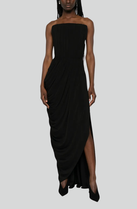 CREPE JERSEY SQUARE NECK GOWN