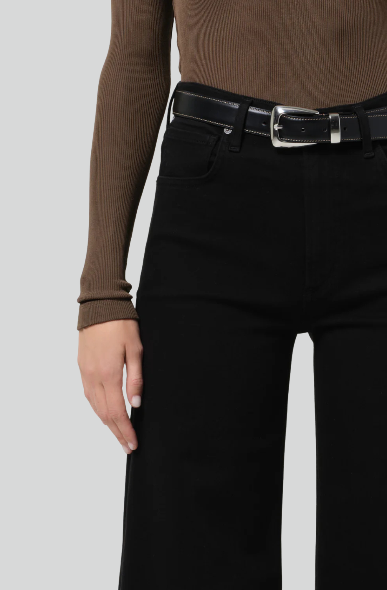 LYRA LONG WIDE LEG PLUSH BLACK