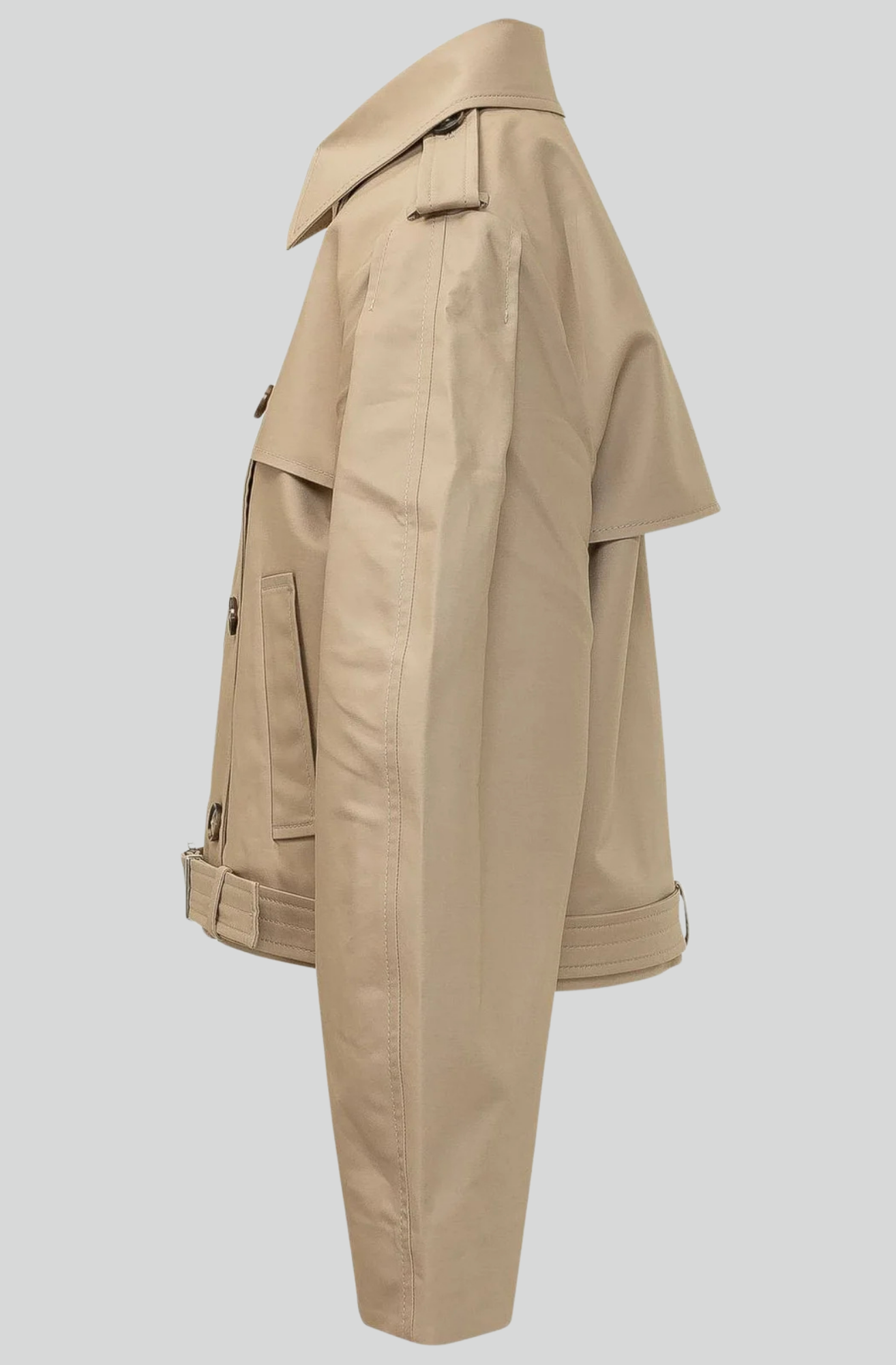DOUBLE COTTON BELTED JACKET