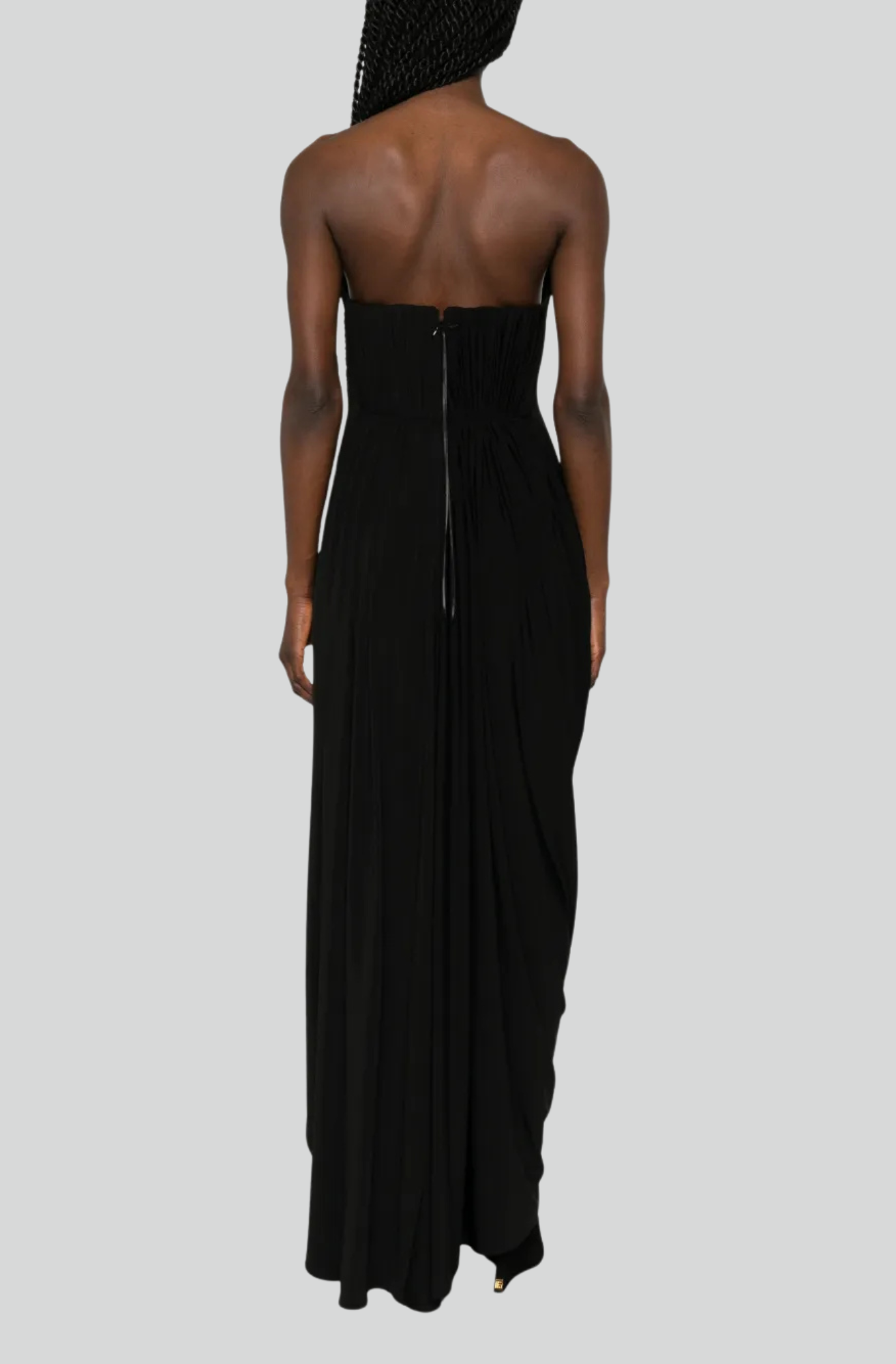 CREPE JERSEY SQUARE NECK GOWN