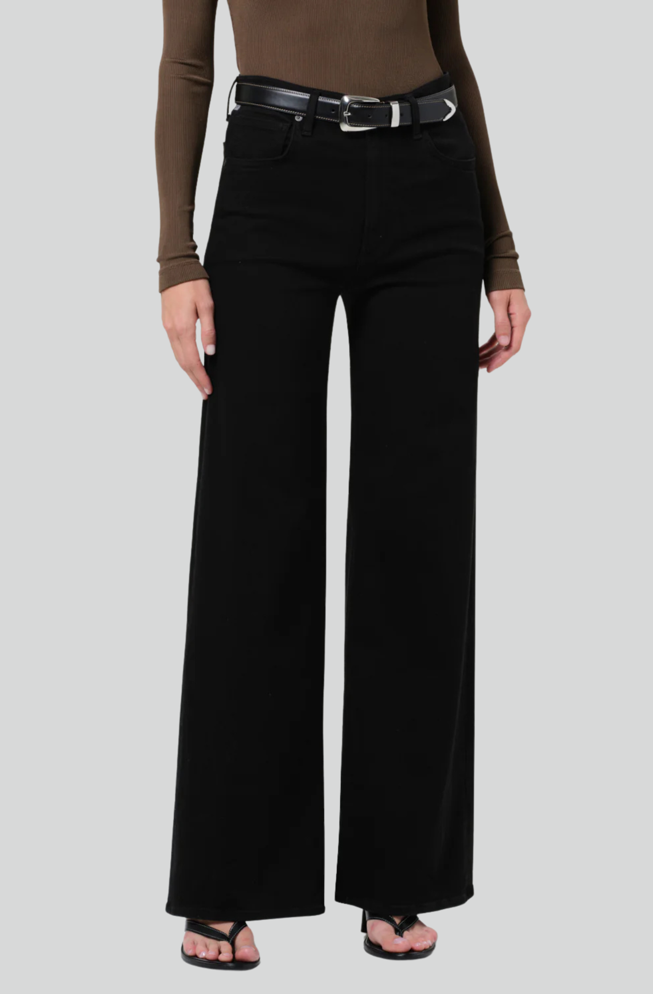 LYRA LONG WIDE LEG PLUSH BLACK