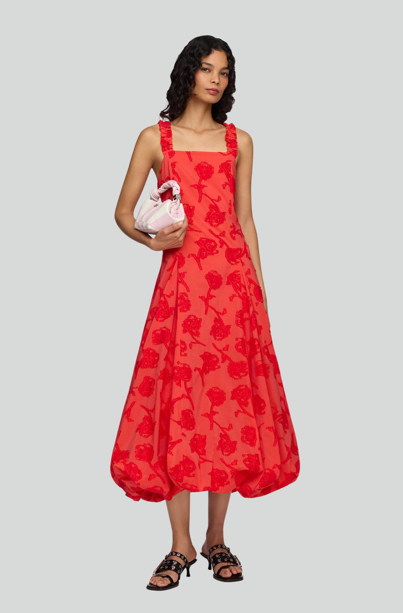 TRANSPARENT FIL COUPE LONG BUBBLE DRESS