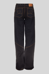 PANELLED WIDE-LEG JEANS