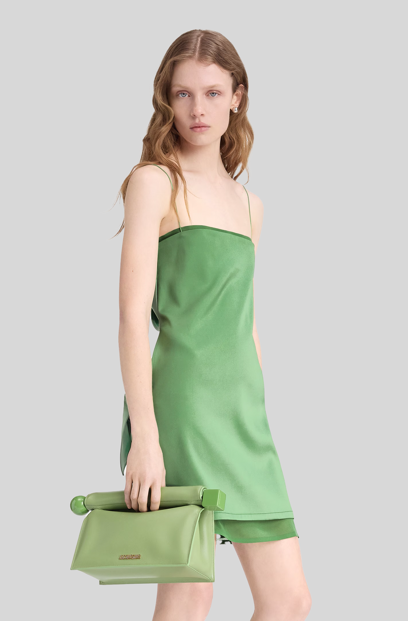 Jacquemus Green La Casa 'La Robe Elica' Minidress Jacquemus Green La Casa 'La Robe Elica' Minidress