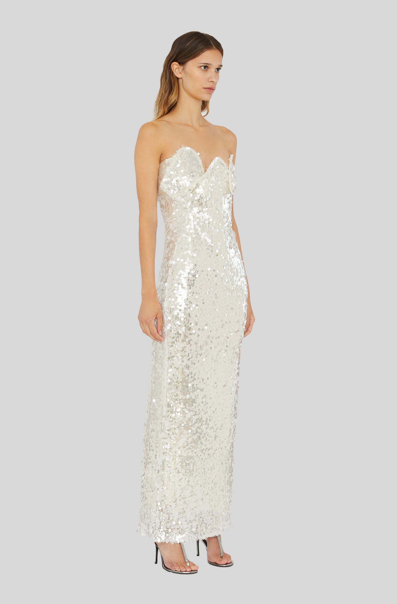 OPALINE SEQUIN STRAPLESS GOWN