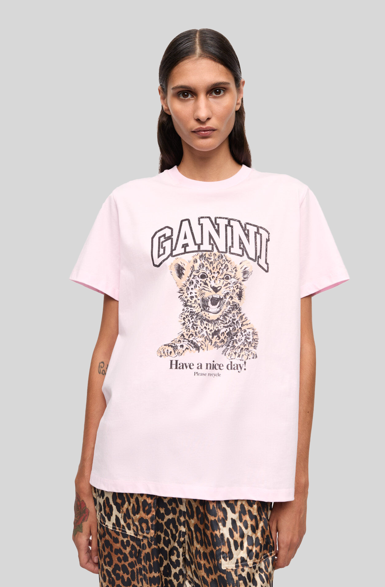 BASIC JERSEY LEOPARD RELAXED TEE