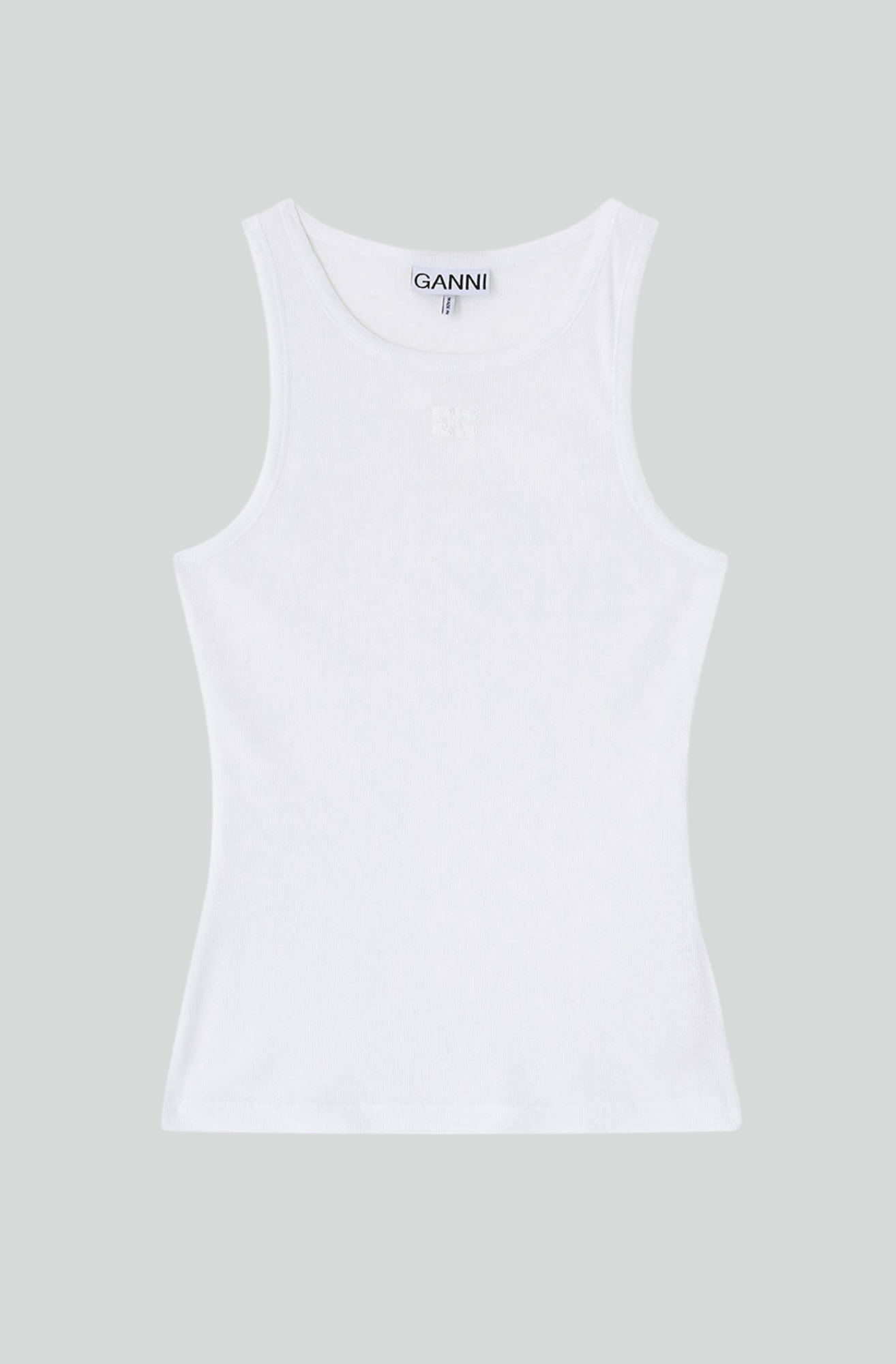 WHITE SOFT COTTON RIB TANK TOP