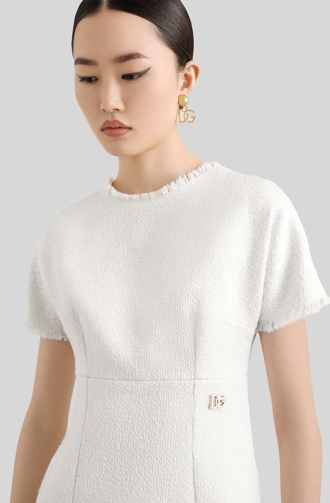 RASCHEL TWEED MIDI DRESS WITH DG LOGO