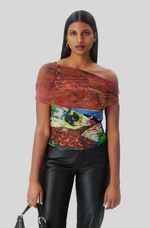 Load image into Gallery viewer, JERSEY BODY SHELTER DRAPED OFF SHOULDER TOP
