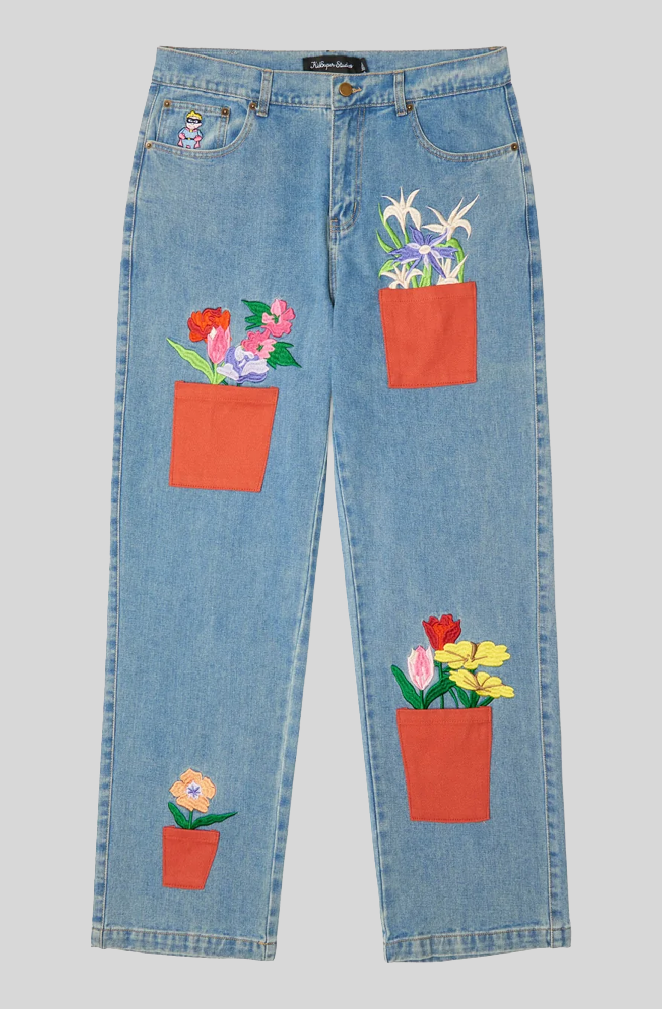 JEAN EN DENIM POTS DE FLEURS ALL OVER