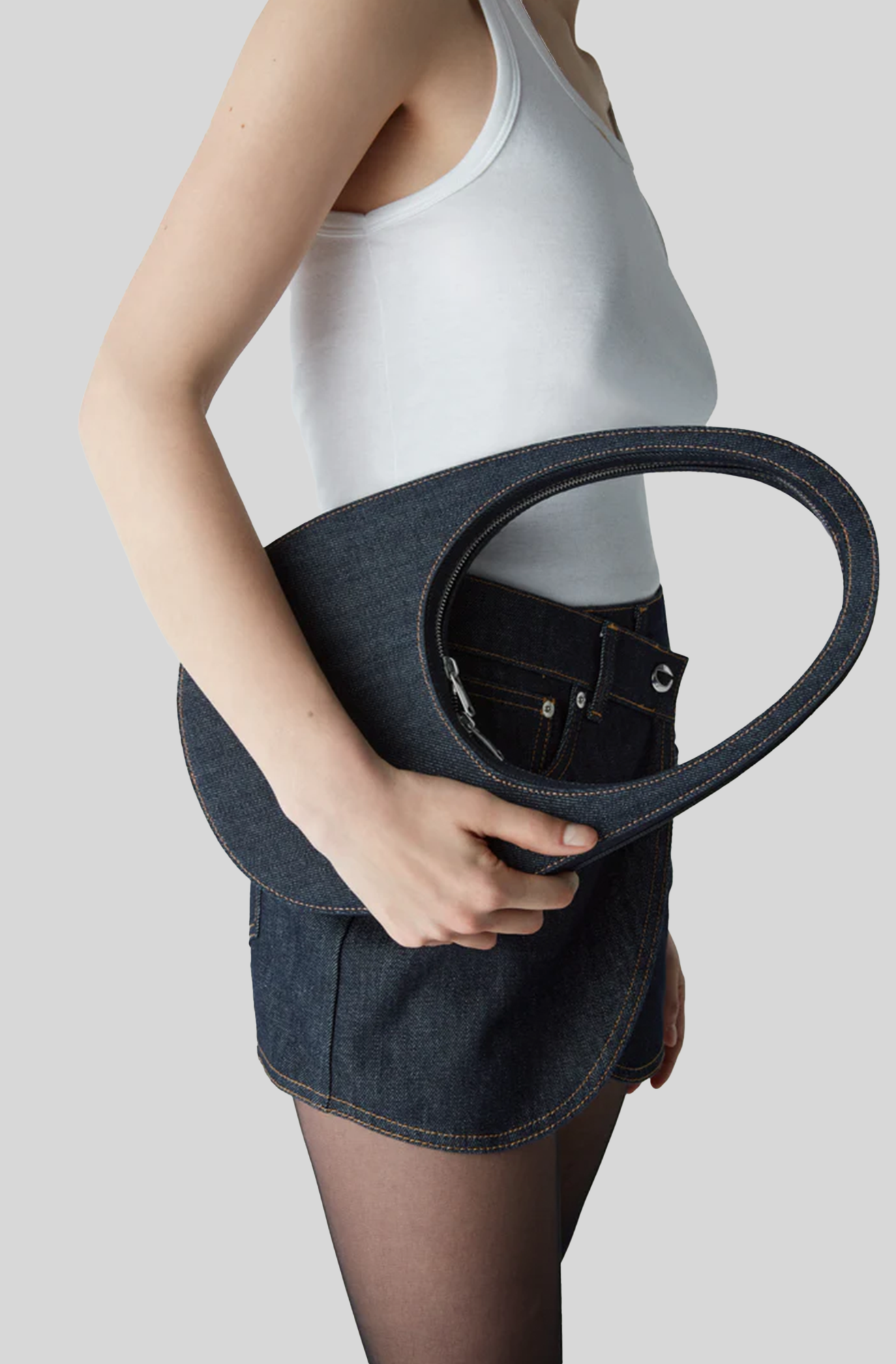 DENIM SWIPE BAG