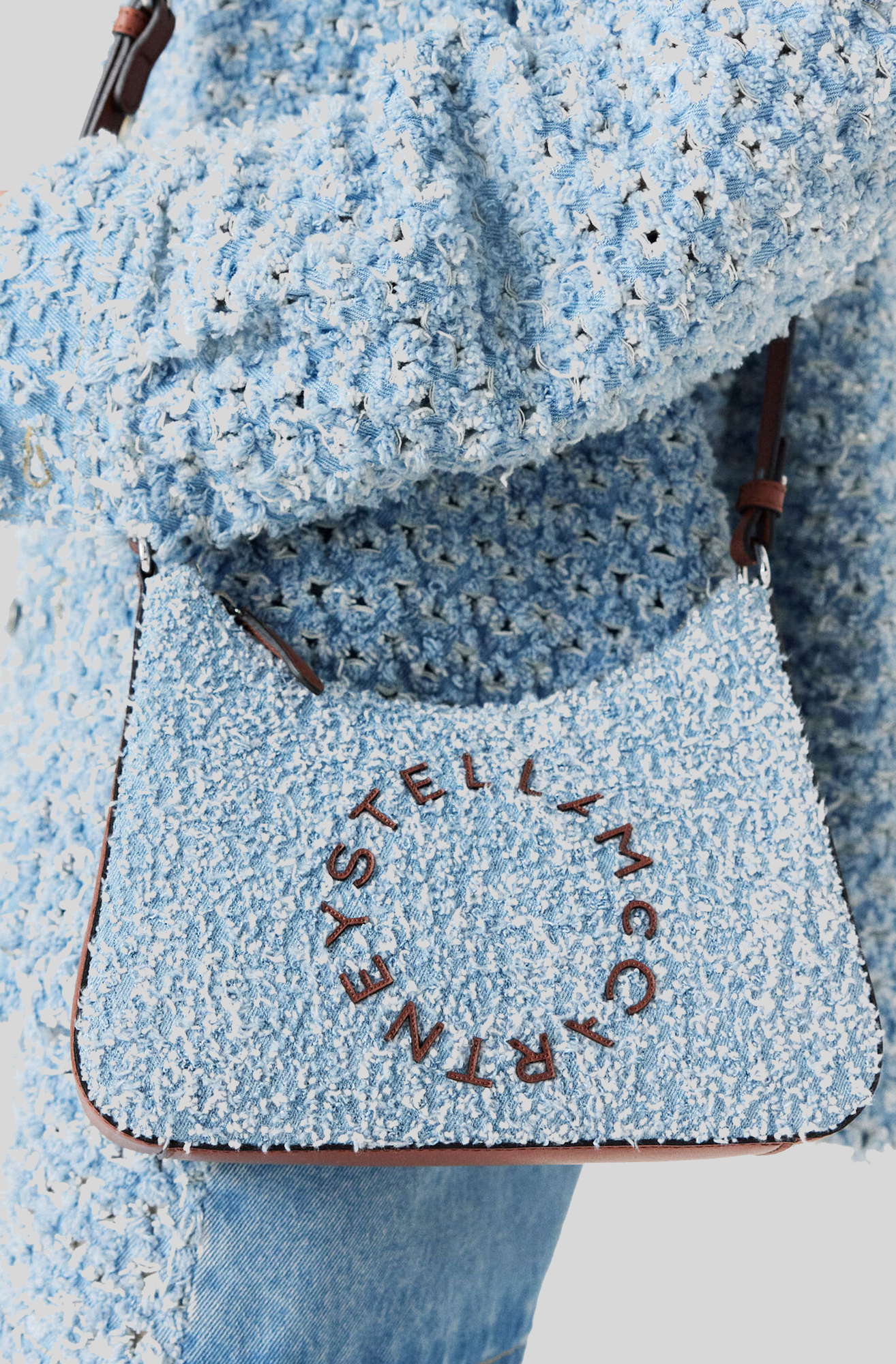 LOGO DENIM BOUCLÉ BAG