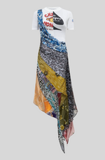 Load image into Gallery viewer, REGENERATED SILK SCARVES T-SHIRT DRESS

