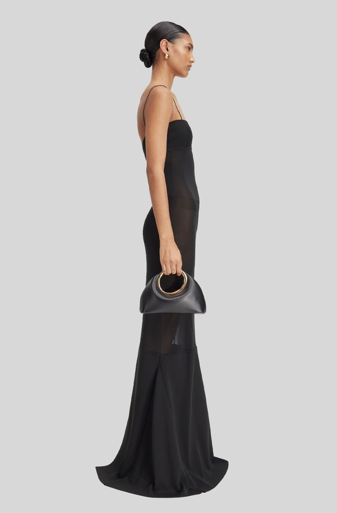 Jacquemus Black Les Sculptures 'La Robe Fino' Maxi Dress Jacquemus Black Les Sculptures 'La Robe Fino' Maxi Dress