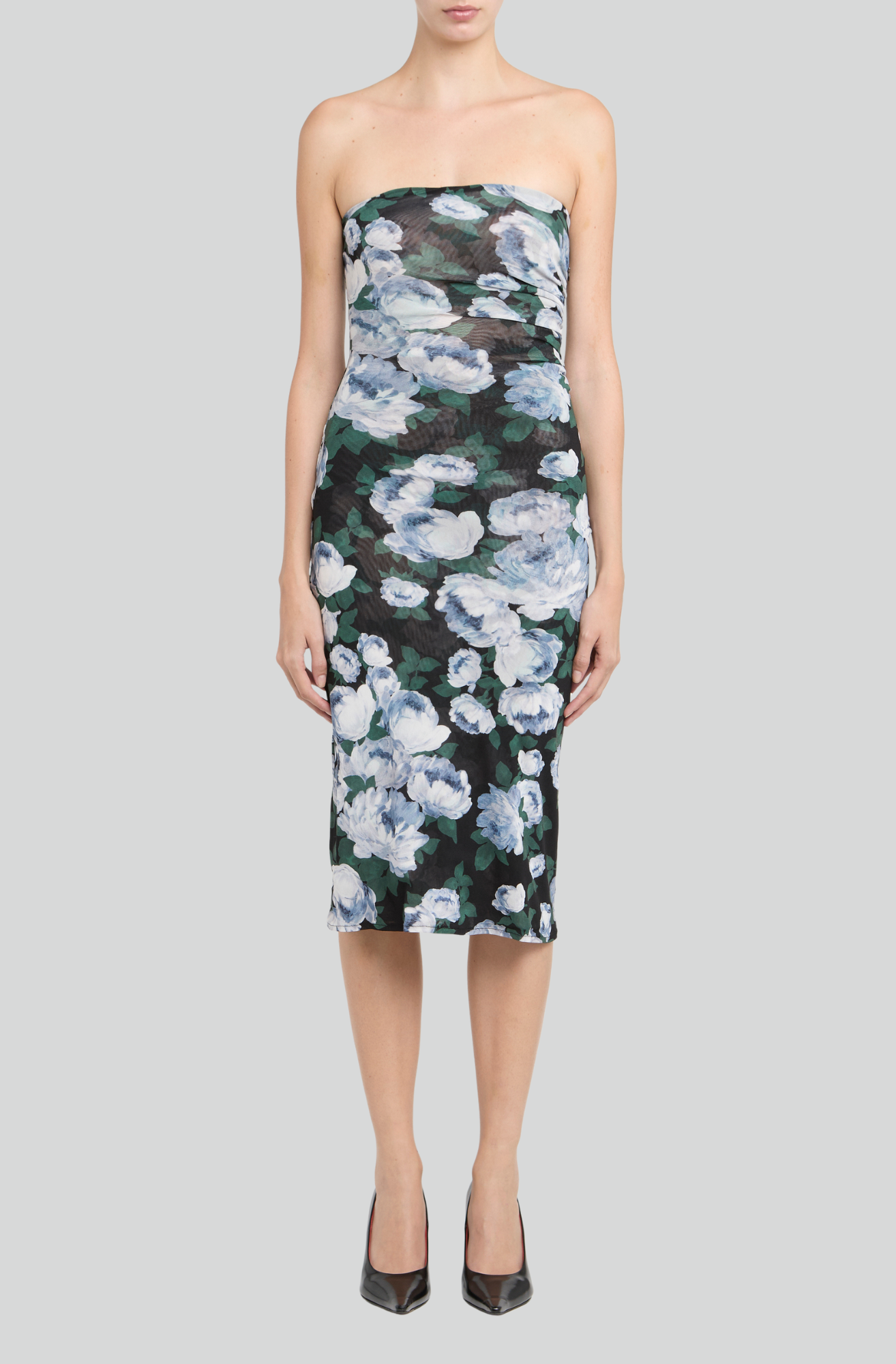 BUNCH OF ROSES MESH DRESS